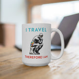 I Travel Therefore I Am Coffee Mug - Vacation Art Boutique