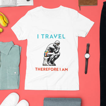 I Travel Therefore I Am Unisex Tee - Vacation Art Boutique