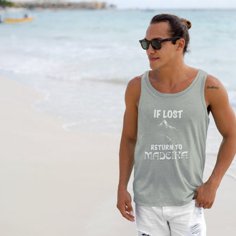 If Lost Return to Madeira Unisex Jersey Tank - Vacation Art Boutique