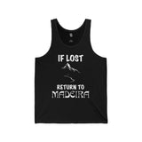 If Lost Return to Madeira Unisex Jersey Tank - Vacation Art Boutique