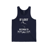 If Lost Return to Madeira Unisex Jersey Tank - Vacation Art Boutique