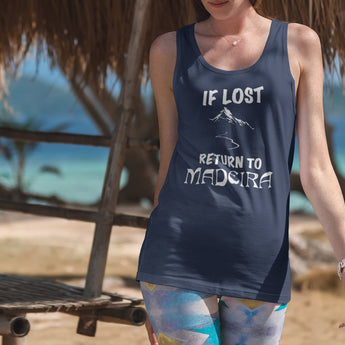 If Lost Return to Madeira Unisex Jersey Tank - Vacation Art Boutique