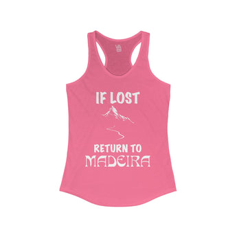 If Lost Return to Madeira Women's Racerback Tank - Vacation Art Boutique