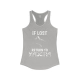 If Lost Return to Madeira Women's Racerback Tank - Vacation Art Boutique