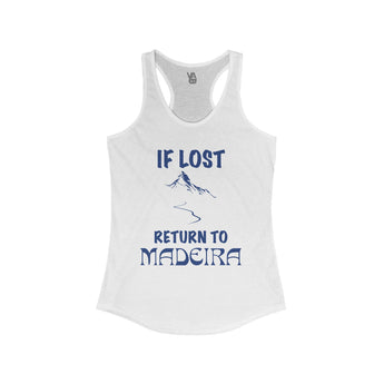 If Lost Return to Madeira Women's Racerback Tank - Vacation Art Boutique