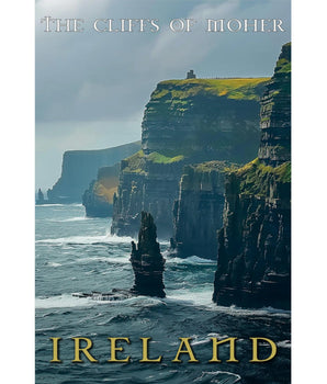 Ireland Cliffs of Moher Travel Print - Vacation Art Boutique