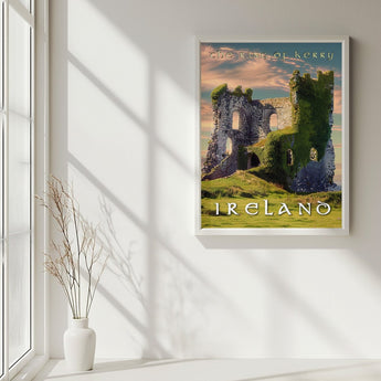 Ireland Ring of Kerry Ballycarbery Castle Travel Print - Vacation Art Boutique