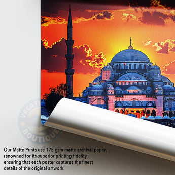 Istanbul Süleymaniye Mosque Travel Print - Vacation Art Boutique