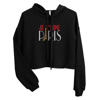 Je T'aime Paris Crop Hoodie - Vacation Art Boutique
