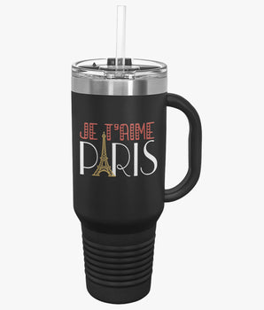 Je T'aime Paris Insulated Travel Mug - Vacation Art Boutique