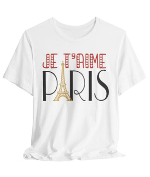 Je T'aime Paris Tee - Vacation Art Boutique