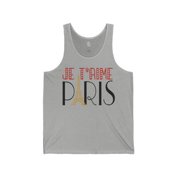 Je T'aime Paris Unisex Tank - Vacation Art Boutique