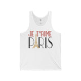 Je T'aime Paris Unisex Tank - Vacation Art Boutique