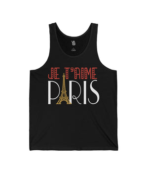 Je T'aime Paris Unisex Tank - Vacation Art Boutique