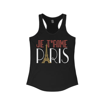 Je T'aime Paris Women's Racerback Tank - Vacation Art Boutique