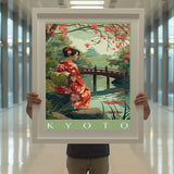 Kyoto Water Garden Travel Print - Vacation Art Boutique