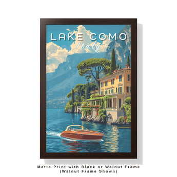 Lake Como Villa Travel Print - Vacation Art Boutique