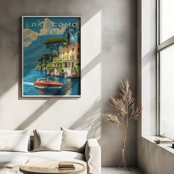 Lake Como Villa Travel Print - Vacation Art Boutique