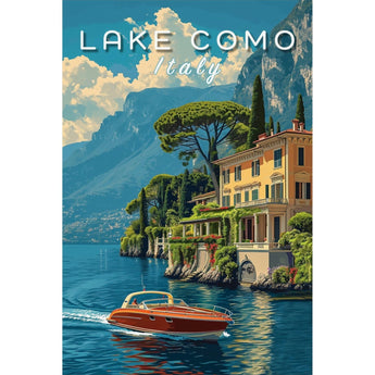 Lake Como Villa Travel Print - Vacation Art Boutique