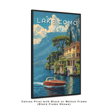 Lake Como Villa Travel Print - Vacation Art Boutique