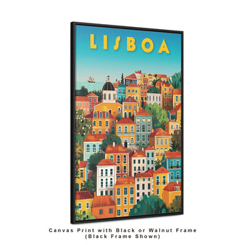 Lisbon Colorful Houses Travel Print - Vacation Art Boutique