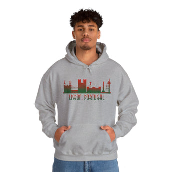 Lisbon Silhouette Skyline Unisex Hoodie - Vacation Art Boutique