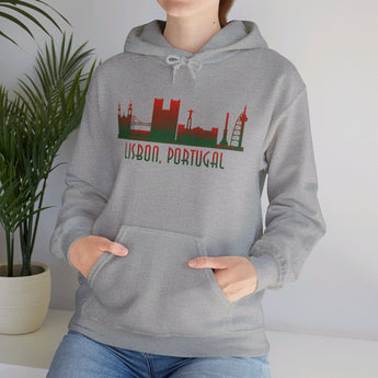 Lisbon Silhouette Skyline Unisex Hoodie - Vacation Art Boutique