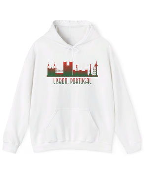 Lisbon Silhouette Skyline Unisex Hoodie - Vacation Art Boutique