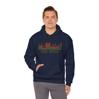 Lisbon Silhouette Skyline Unisex Hoodie - Vacation Art Boutique