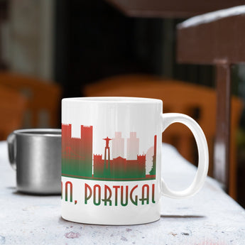 Lisbon Skyline Coffee Mug - Vacation Art Boutique