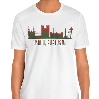 Lisbon Skyline Unisex Tee - Vacation Art Boutique