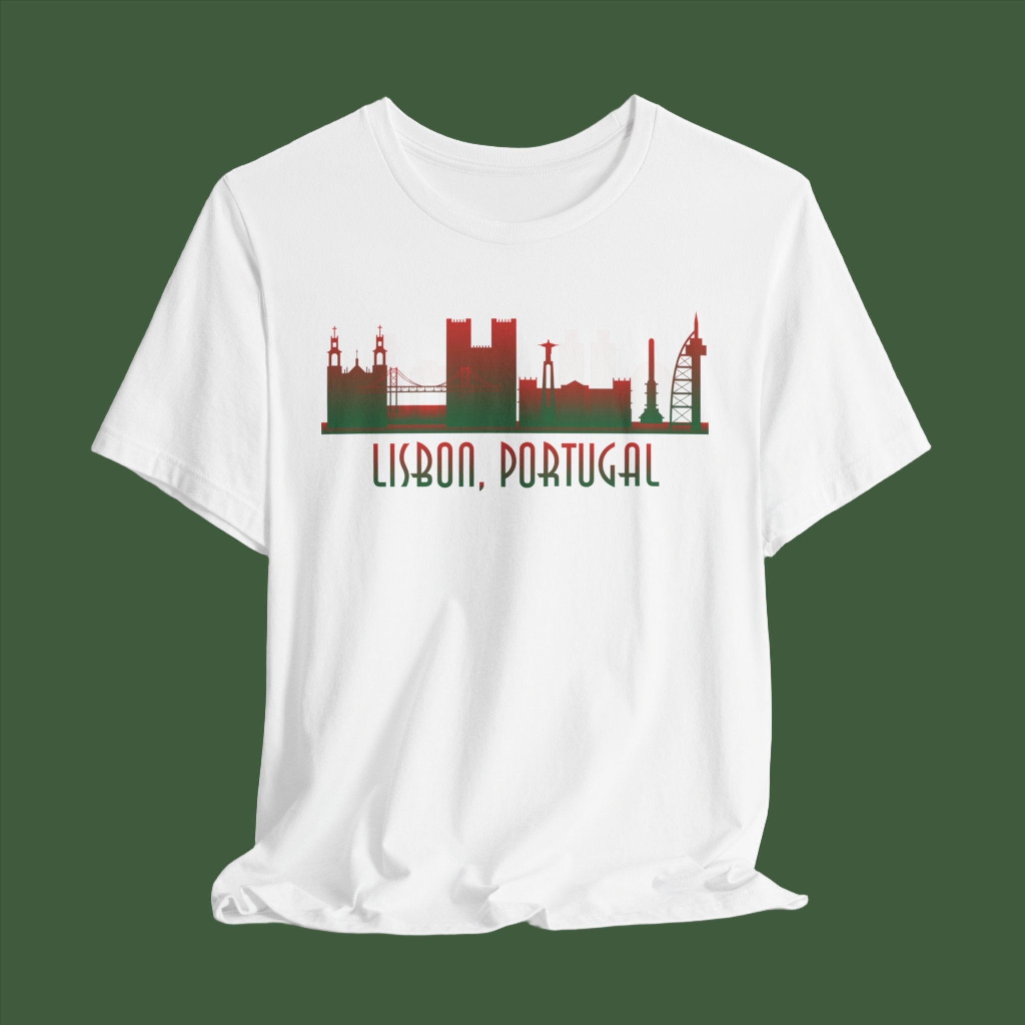 Lisbon Skyline Unisex Tee - Vacation Art Boutique