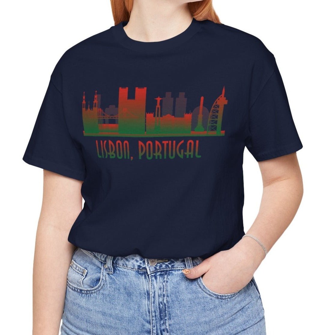 Lisbon Skyline Unisex Tee - Vacation Art Boutique