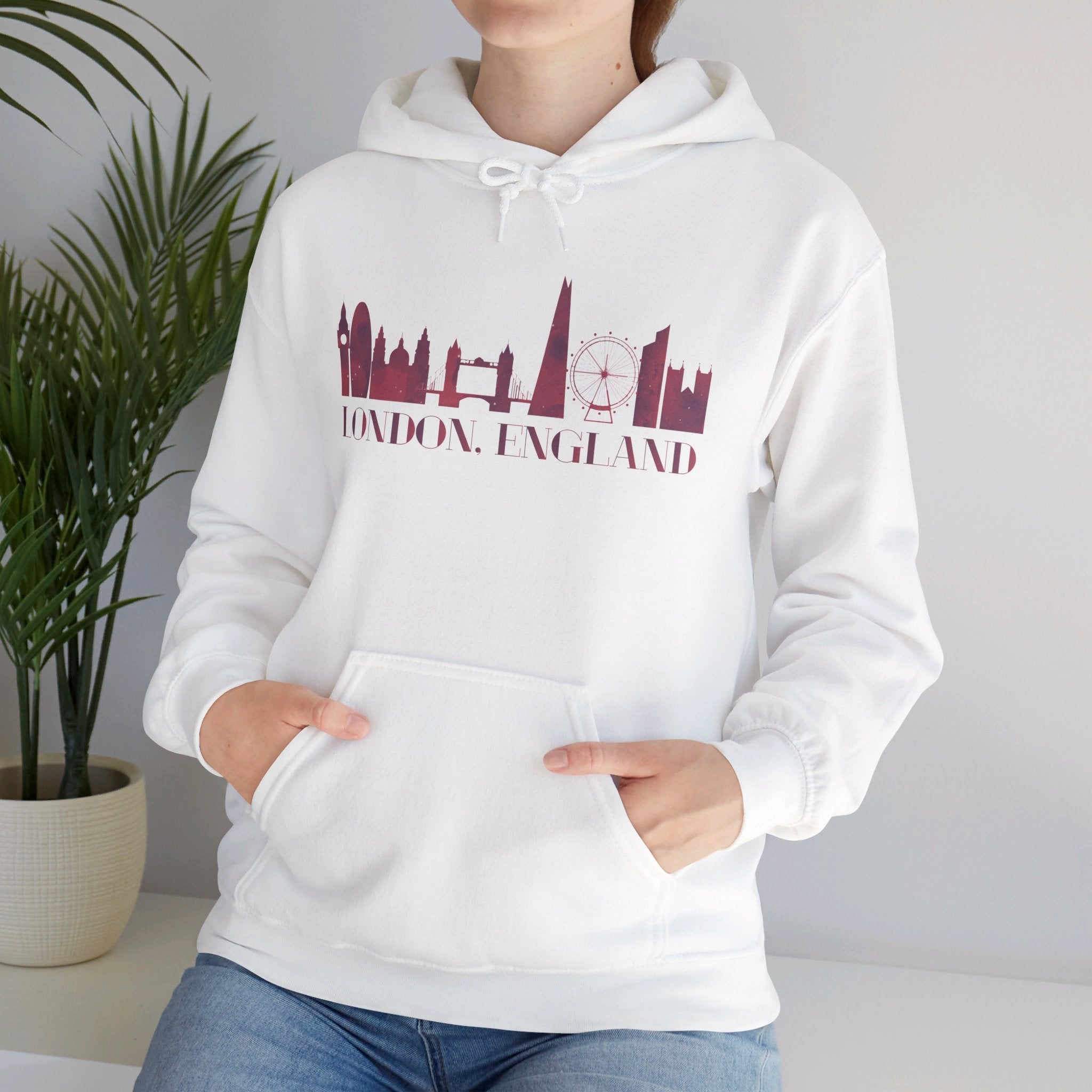 London Silhouette Skyline Unisex Hoodie - Vacation Art Boutique