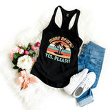 More Beach? Yes, Please! Women's Racerback Tank - Vacation Art Boutique