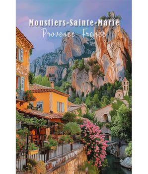 Moustiers - Sainte - Marie Vintage Travel Wall Art - Vacation Art Boutique