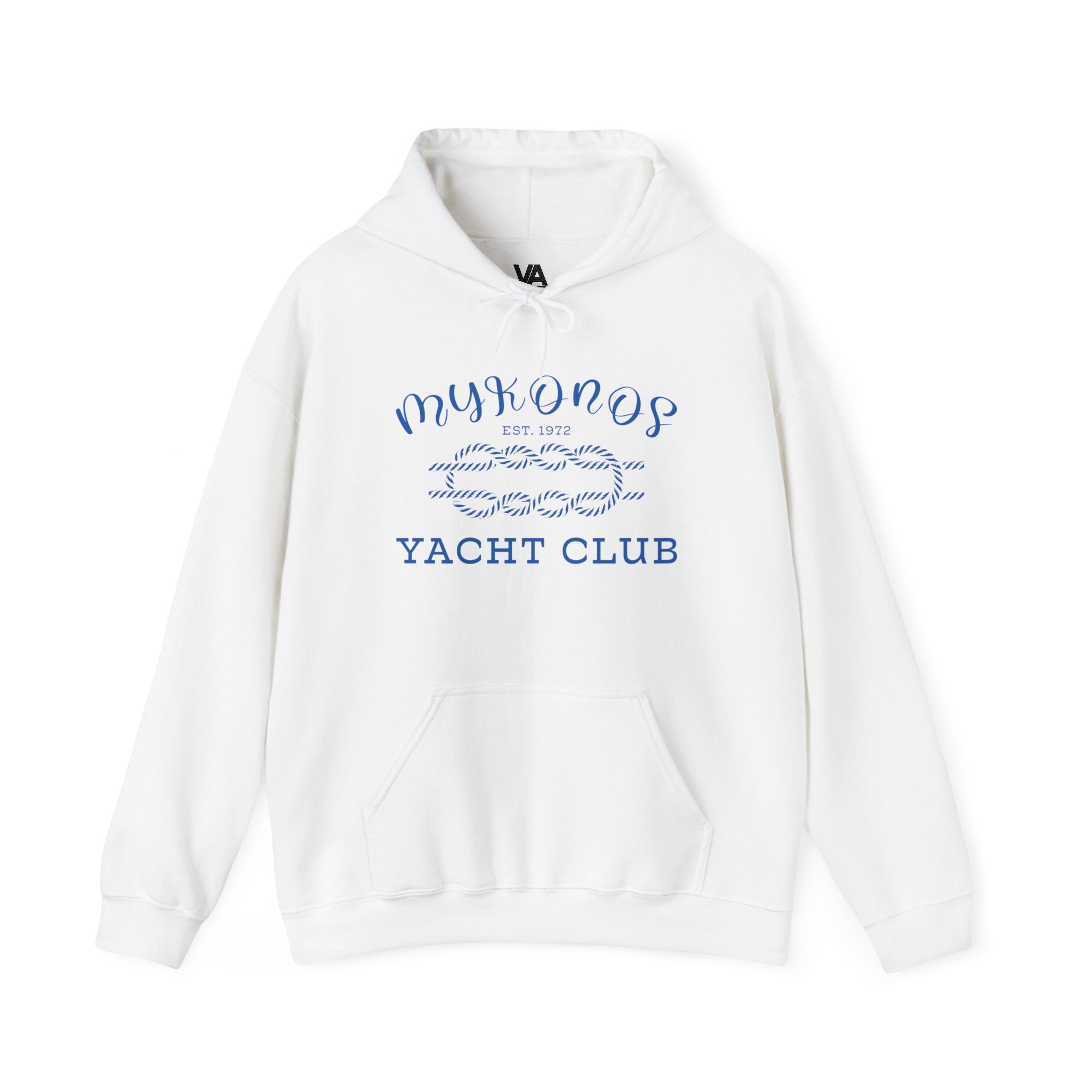 Mykonos Vacation Yacht Club Hoodie - Vacation Art Boutique