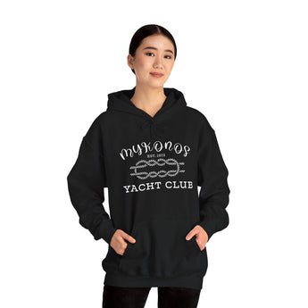 Mykonos Vacation Yacht Club Hoodie - Vacation Art Boutique