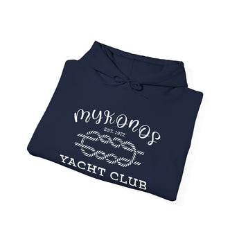 Mykonos Vacation Yacht Club Hoodie - Vacation Art Boutique