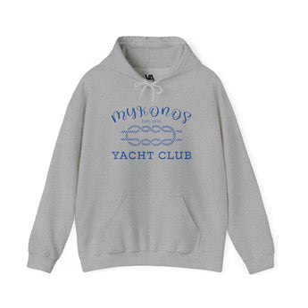 Mykonos Vacation Yacht Club Hoodie - Vacation Art Boutique