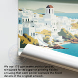 Mykonos White Washed Village Travel Print - Vacation Art Boutique