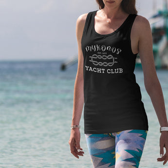 Mykonos Yacht Club Unisex Jersey Tank - Vacation Art Boutique