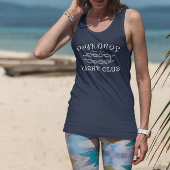 Mykonos Yacht Club Unisex Jersey Tank - Vacation Art Boutique