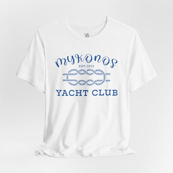 Mykonos Yacht Club Vacation Tee - Vacation Art Boutique