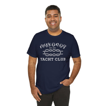 Mykonos Yacht Club Vacation Tee - Vacation Art Boutique