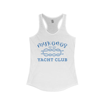 Mykonos Yacht Club Women's Racerback Tank - Vacation Art Boutique