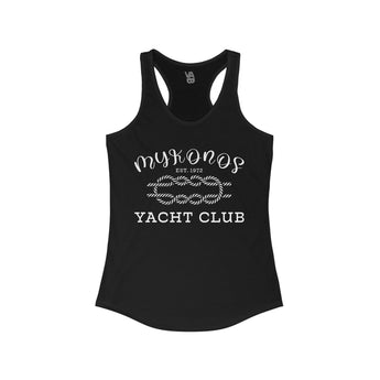 Mykonos Yacht Club Women's Racerback Tank - Vacation Art Boutique