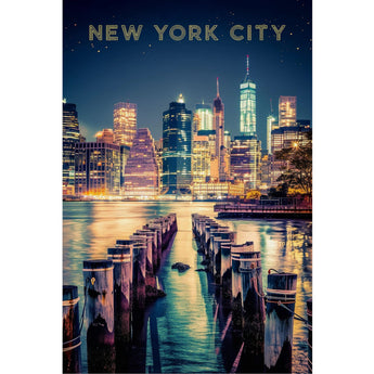 New York City Brooklyn Bridge Park Travel Print - Vacation Art Boutique