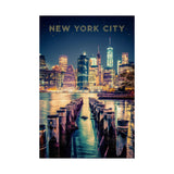 New York City Brooklyn Bridge Park Travel Print - Vacation Art Boutique