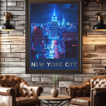 New York Empire State Building Travel Print - Vacation Art Boutique